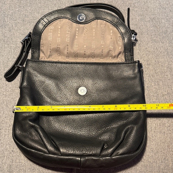 Margot Black Leather Crossbody Bag - Picture 2 of 7